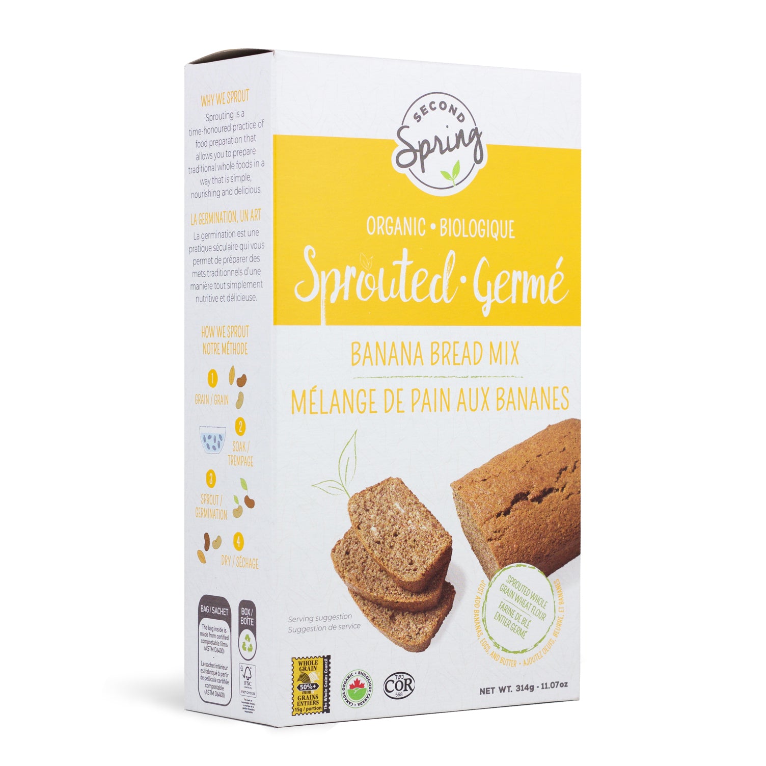 Sprouted Wheat Banana Bread Mix