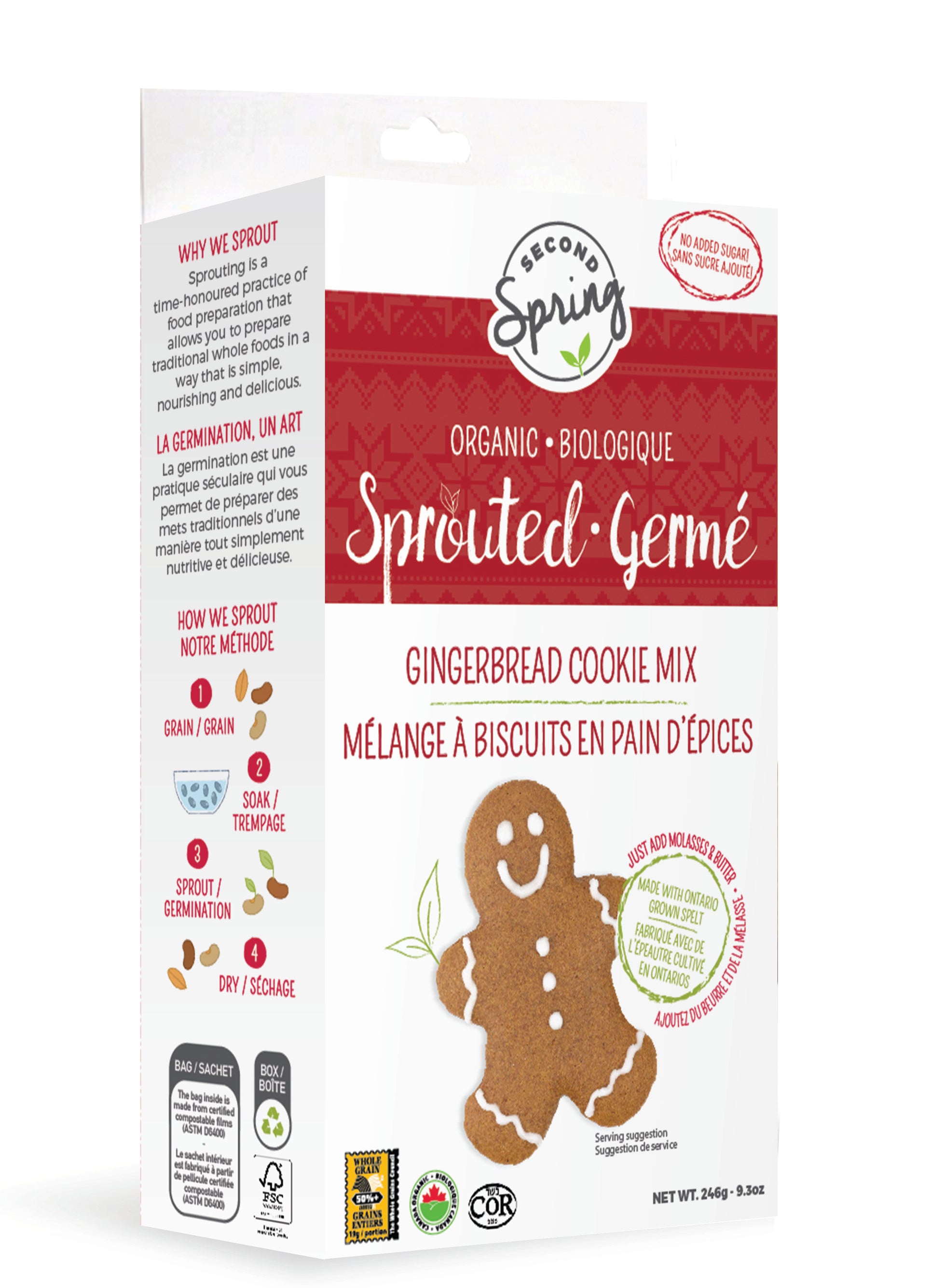 Organic Sprouted Gingerbread Cookie