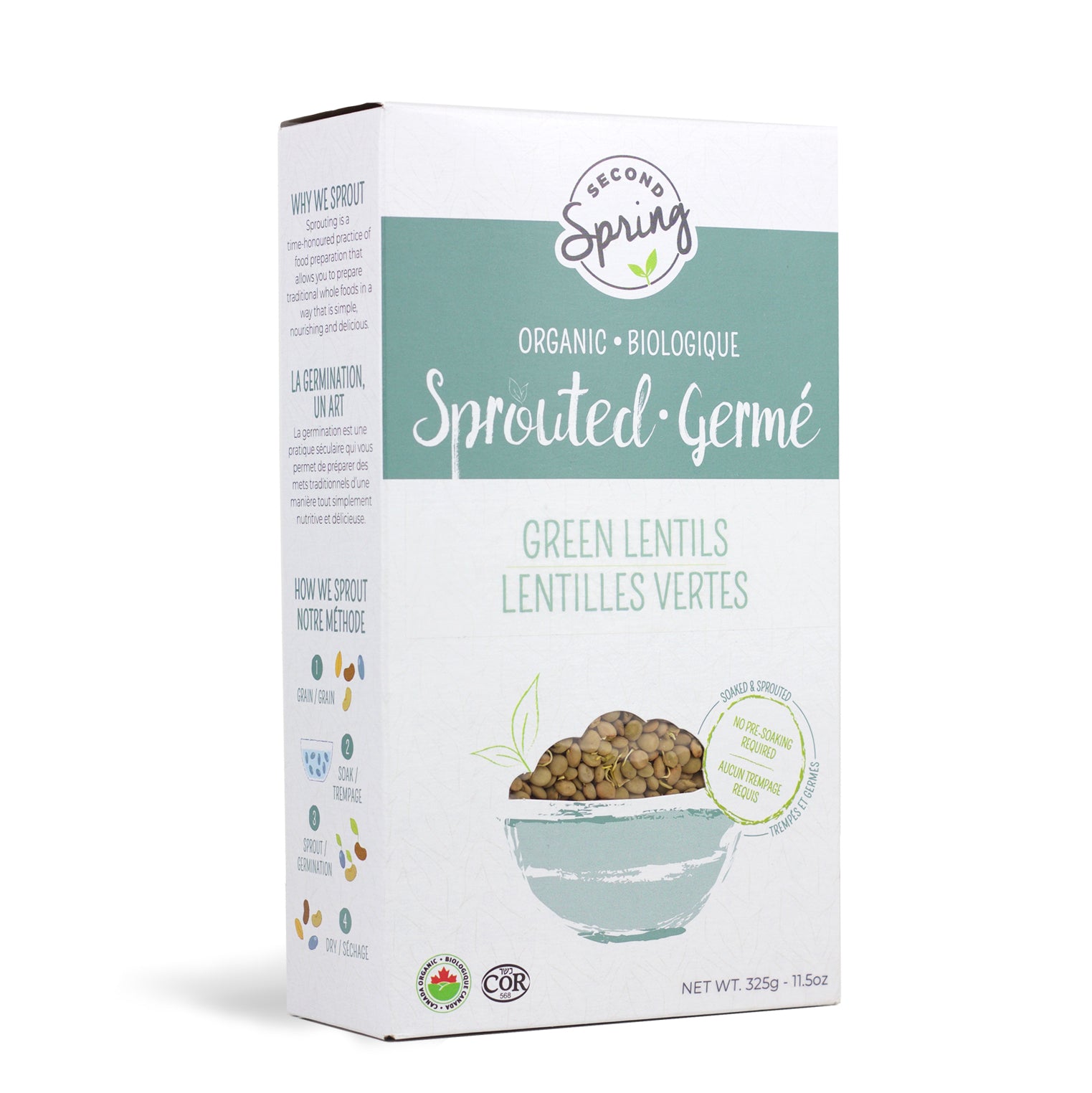 Sprouted Green Lentils