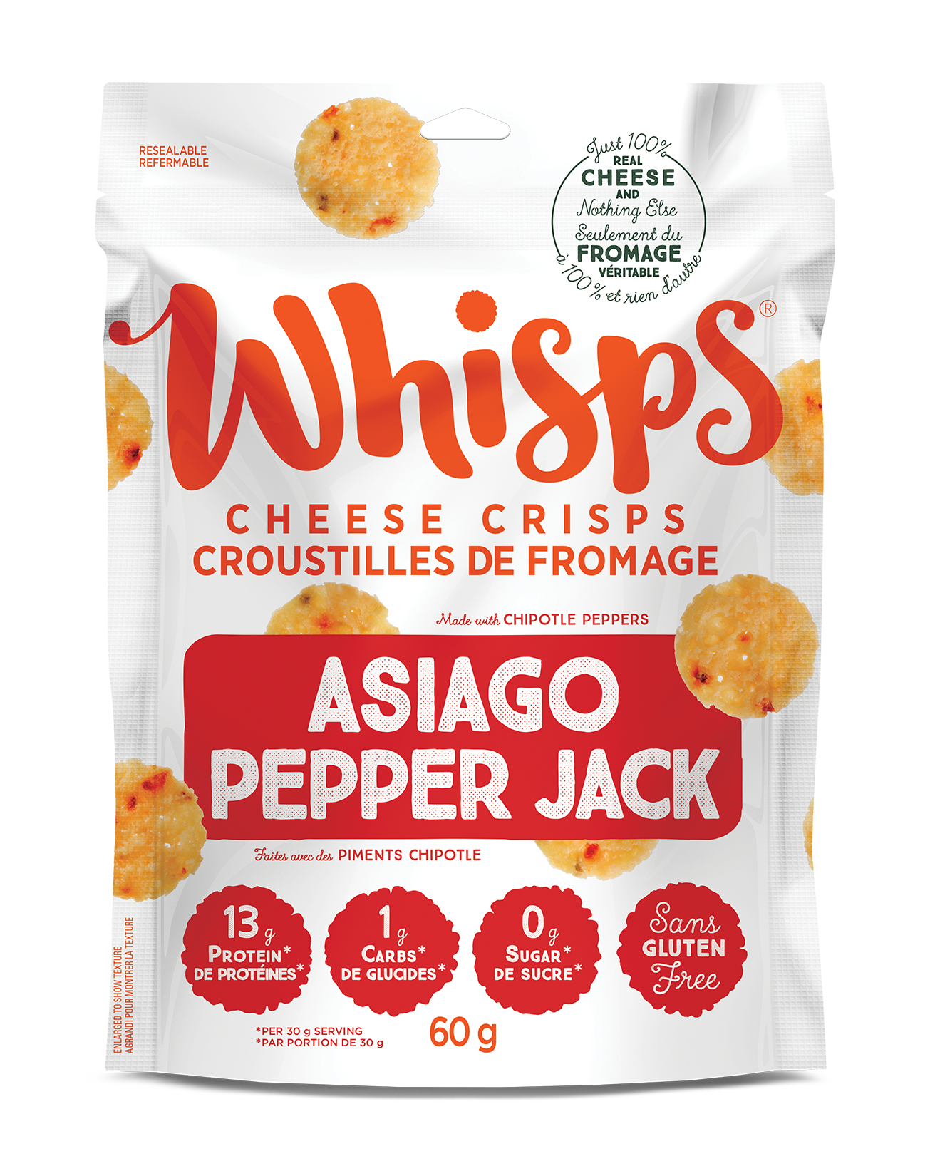 Asiago Pepper Cheese Crisps