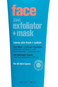 Face 2in1 Exfoliator/Mask Tube