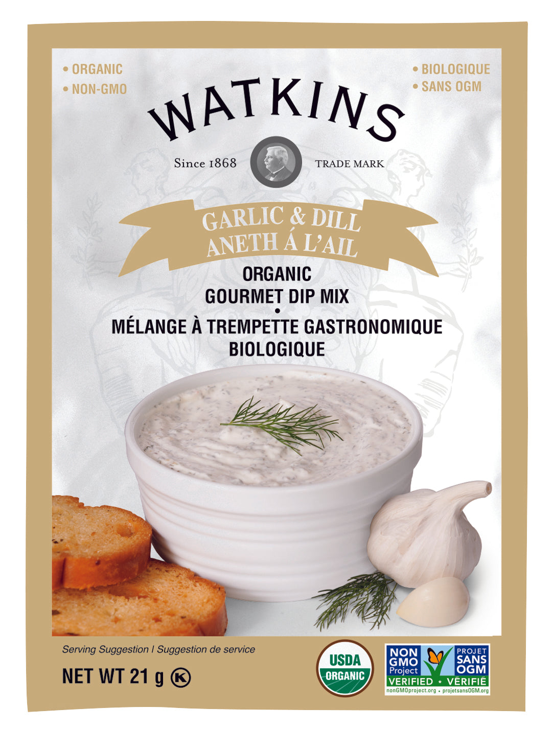 Organic Garlic Dip Mix