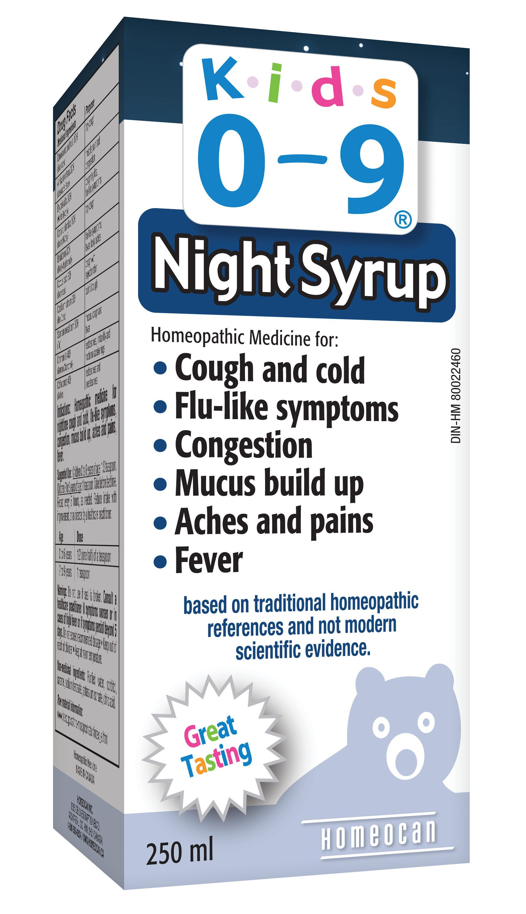 Kids 0-9 Cough And Cold Night 250ml