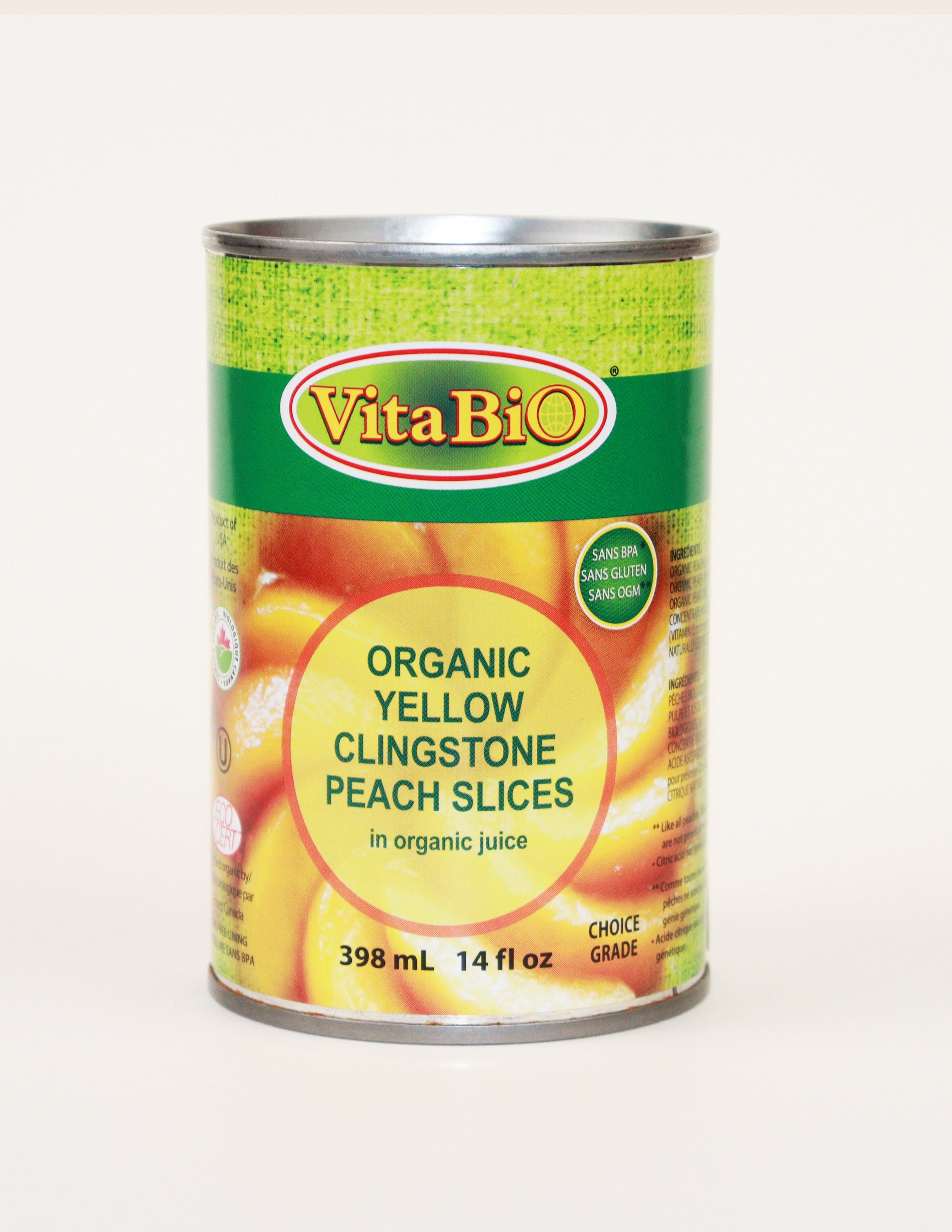 Organic Clingstone Peach Slices